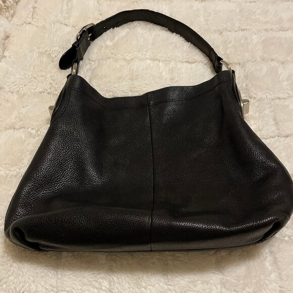 Coach Black Leather Hobo Shoulder Bag - Picture 6 of 10